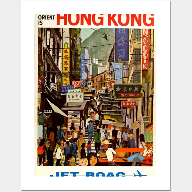 Vintage Travel - Hong Kong Wall Art by Culturio